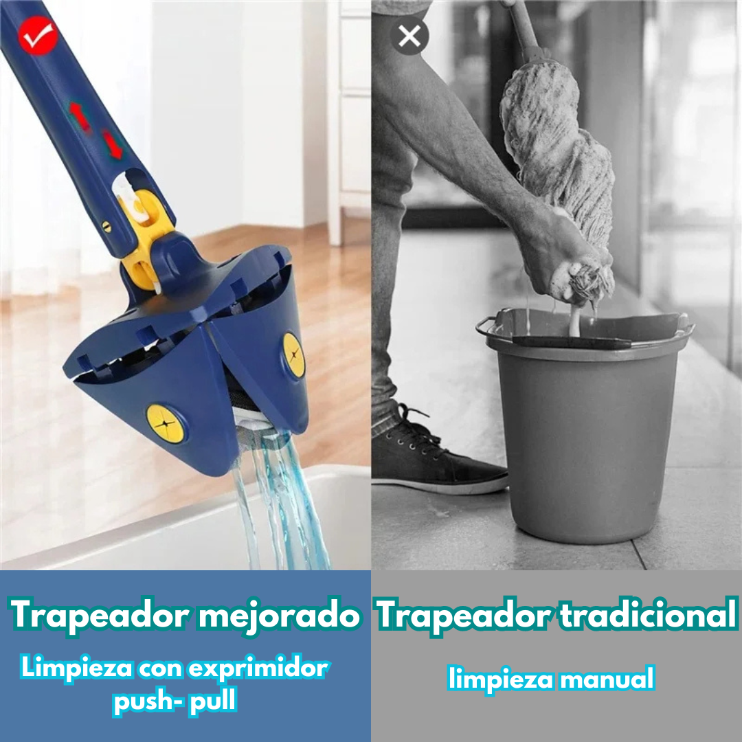 Trapero triangular + 2 repuestos de mopa