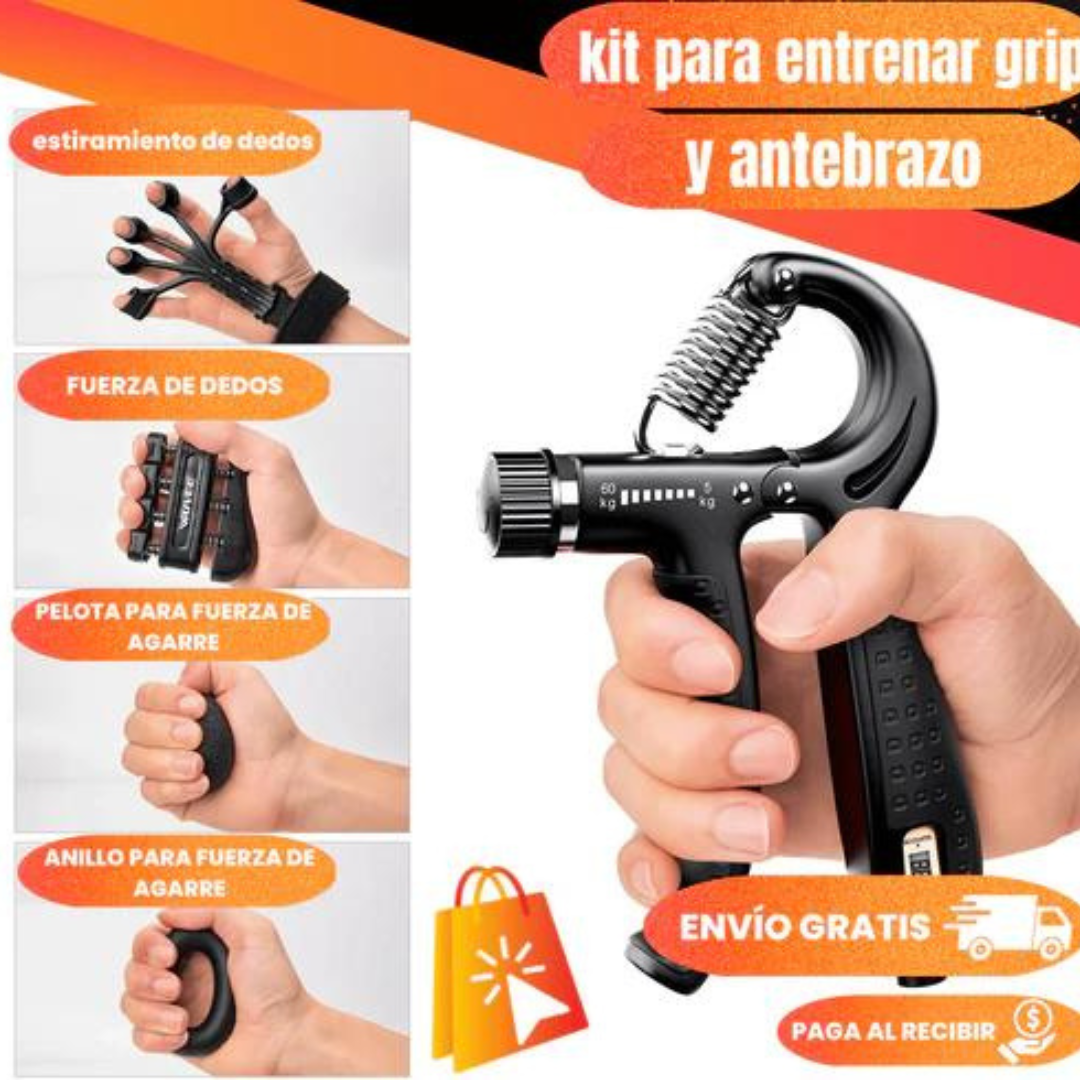 Set Hand Grip Ejercitador Mano Antebrazo