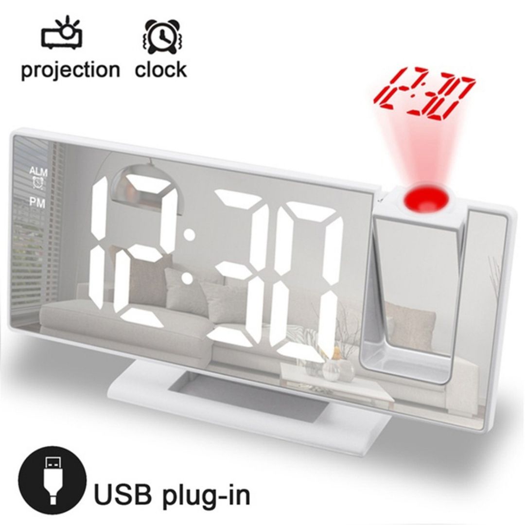 RELOJ DESPERTADOR CON PROYECTOR DIGITAL LED + ENVIO GRATIS🎁