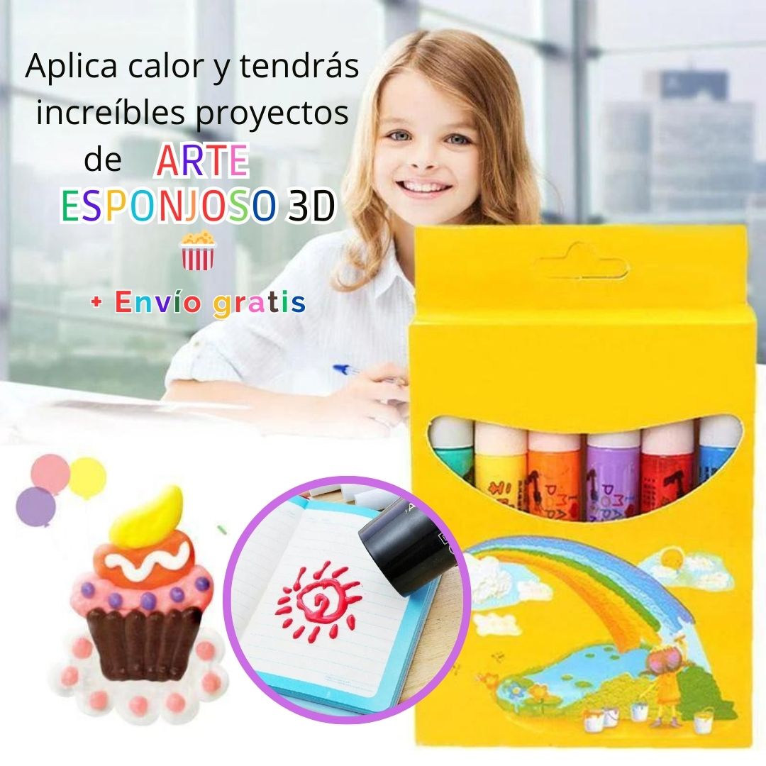 🌈MARCADORES DE DIBUJO BUBBLE POPCORN 🍿+ ENVÍO GRATIS