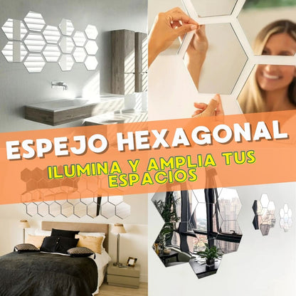 KIT DE 6 ESPEJOS HEXAGONALES + ENVÍO GRATIS🎁
