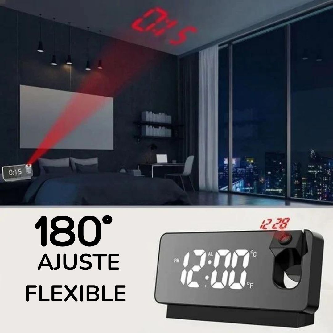 RELOJ DESPERTADOR CON PROYECTOR DIGITAL LED + ENVIO GRATIS🎁