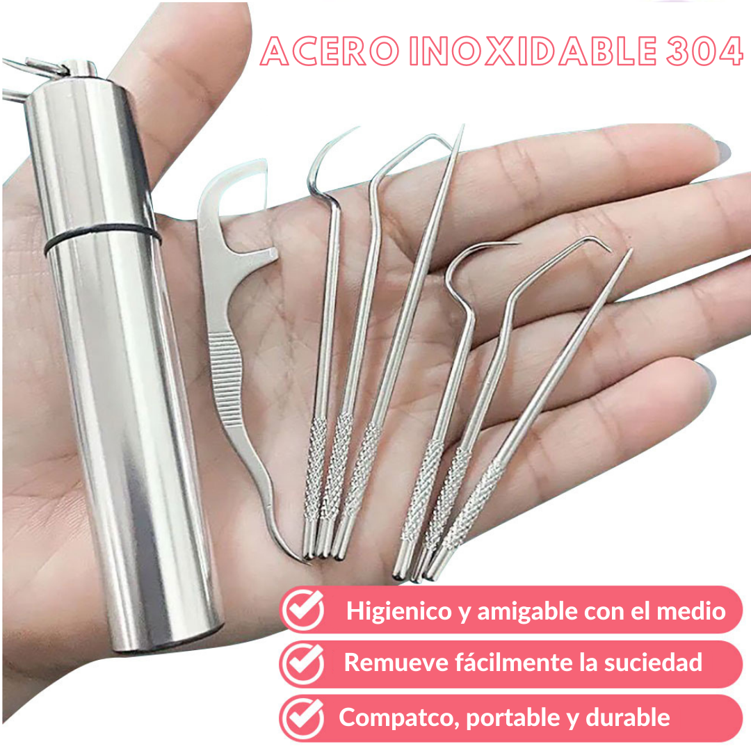 🦷SET de CUIDADO DENTAL - Acero Inoxidable😁