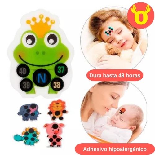 👶 STICKER MEDIDOR DE FIEBRE, REUTILIZABLES ⭐ SET X 6 🤩