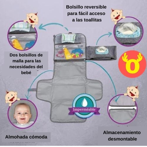 🧸PAD CAMBIADOR PORTATIL - WATERPROOF👶