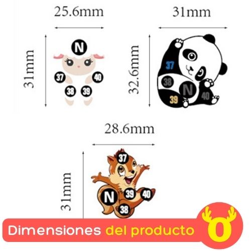 👶 STICKER MEDIDOR DE FIEBRE, REUTILIZABLES ⭐ SET X 6 🤩